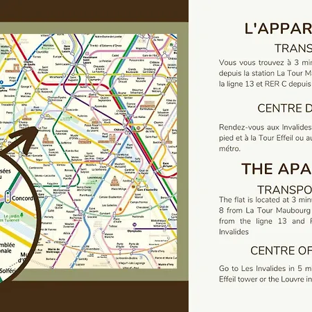 New Renovated Flat Invalides Effeil Tower 4 People דירה *